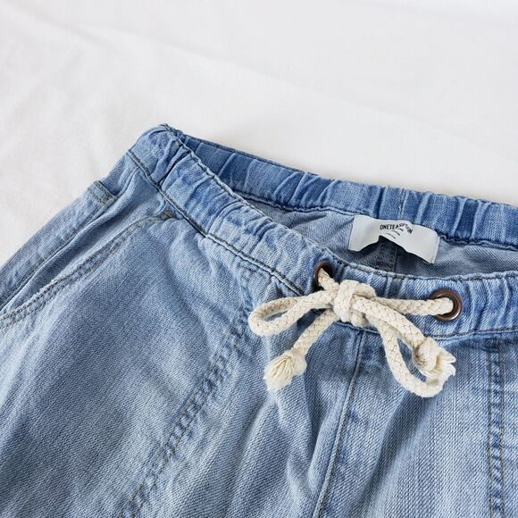 One Teaspoon Shabbies Boyfriend Jeans Womens M Slouchy Denim Distressed Blue - Picture 11 of 11